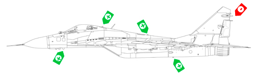éléments mise à jour sur les MiG-29 allemands en 1991