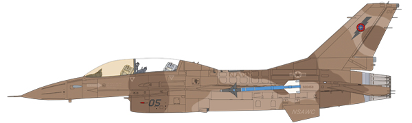 F-16B du NSAWC en livrée désertique