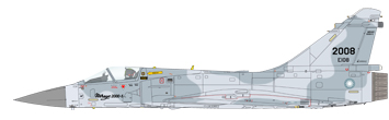 Mirage 2000-5EI de la RoCAF et livrée en deux tons de gris