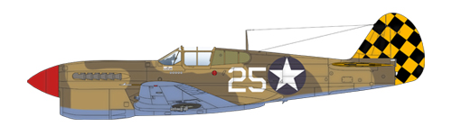 P-40 du 325th FG en livrée desert de la RAF